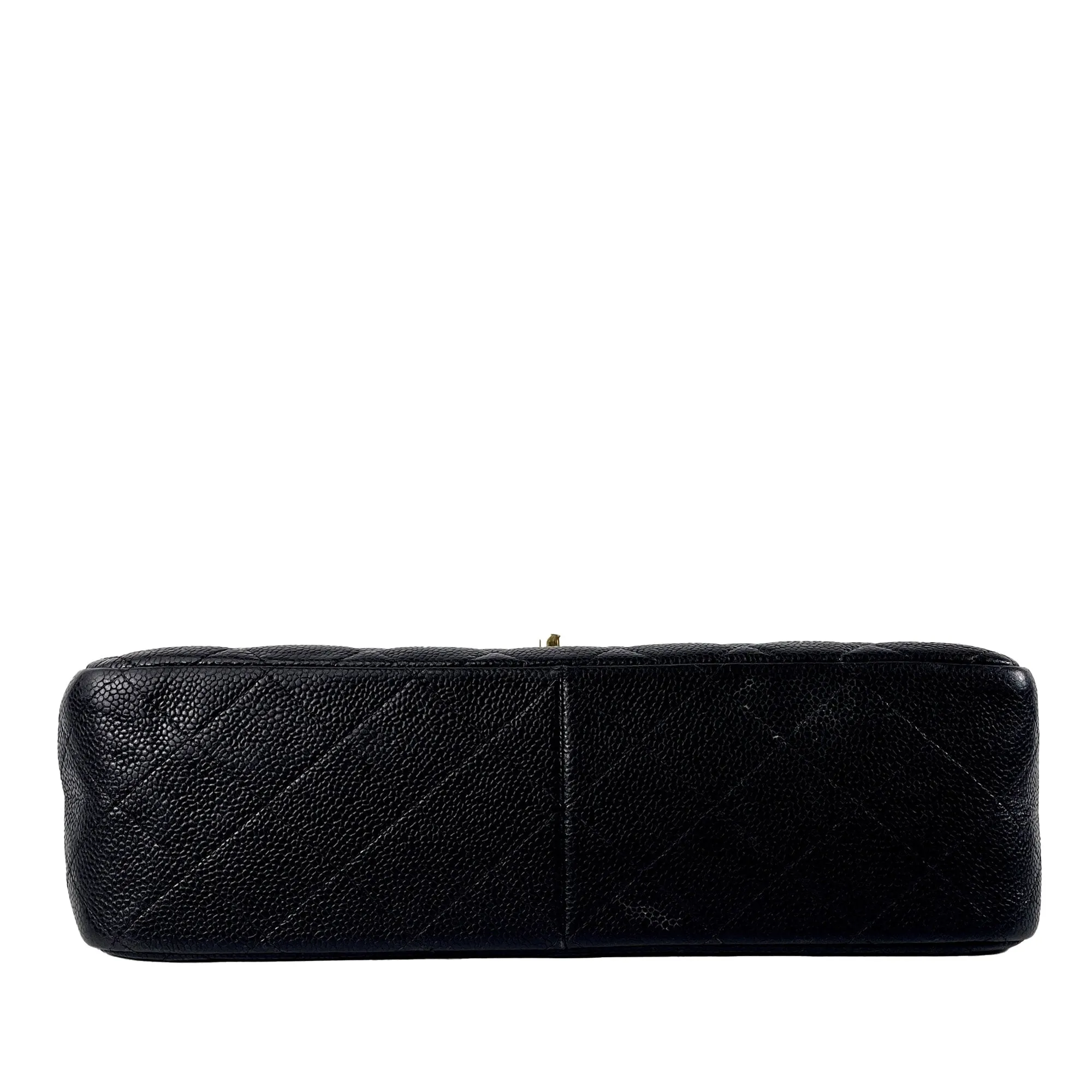 CHANEL Jumbo Classic Caviar Double Flap Shoulder Bag