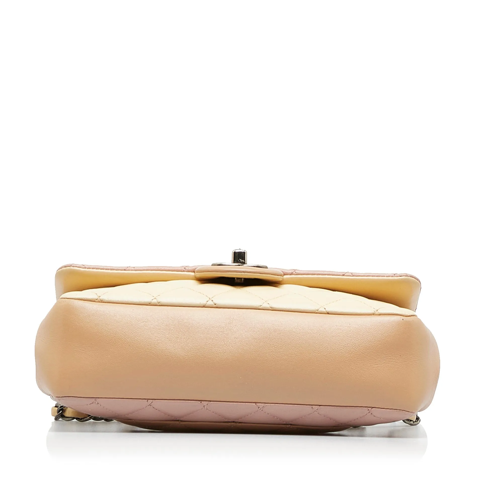 CHANEL Small Lambskin Tricolor Single Flap Shoulder Bag