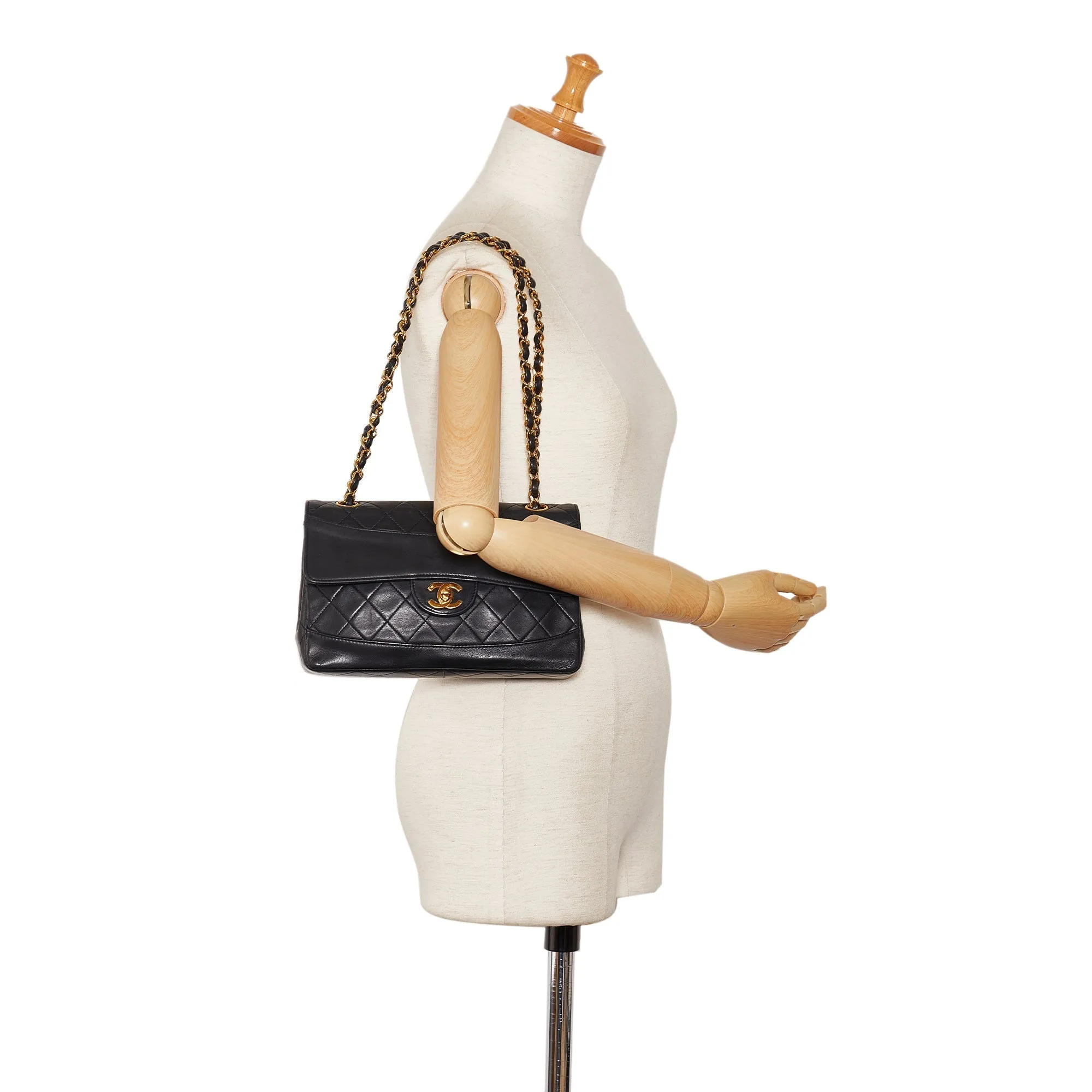 CHANEL Small Quilted Lambskin Single Flap Shoulder Bag