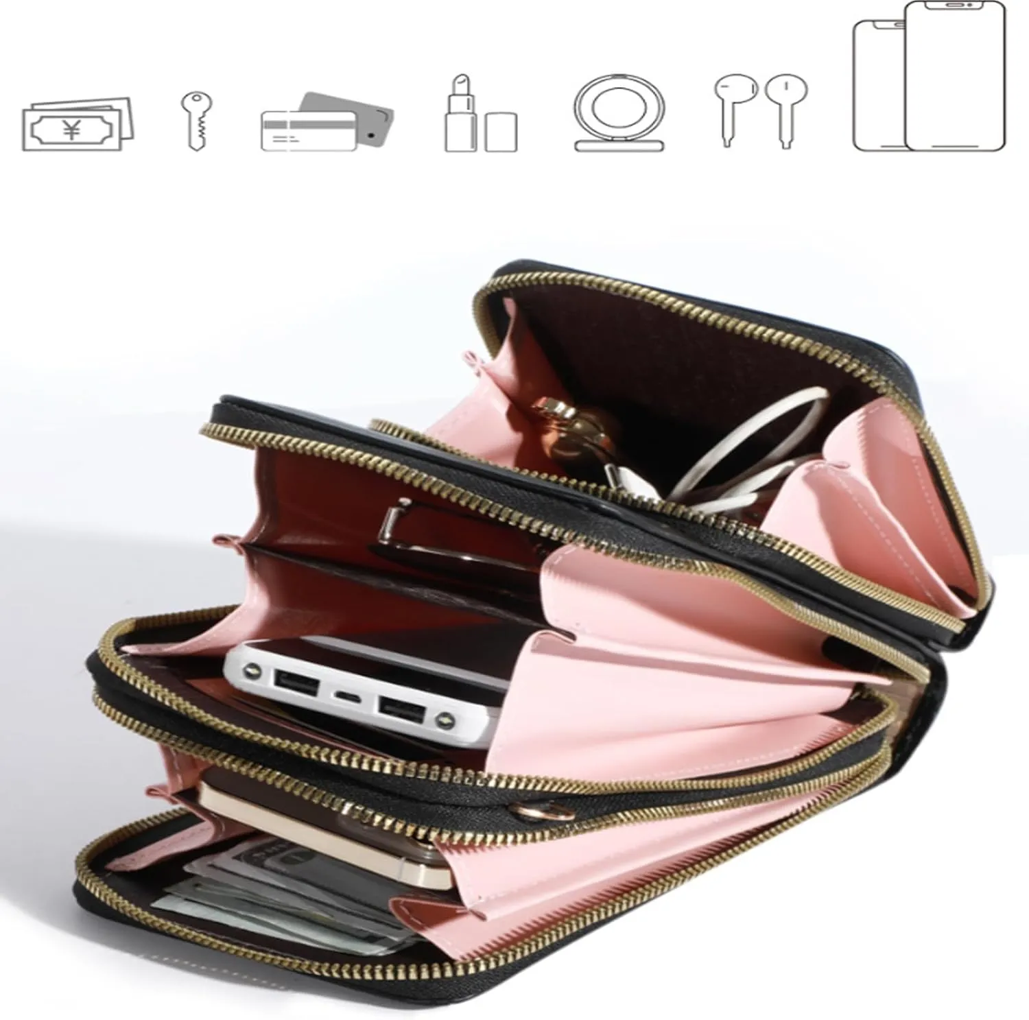 Cherishion Leather Small Cross body Bag, Cherishion Mini Messenger Shoulder Handbag, Fashion Pure Color Mini Cross body Bag