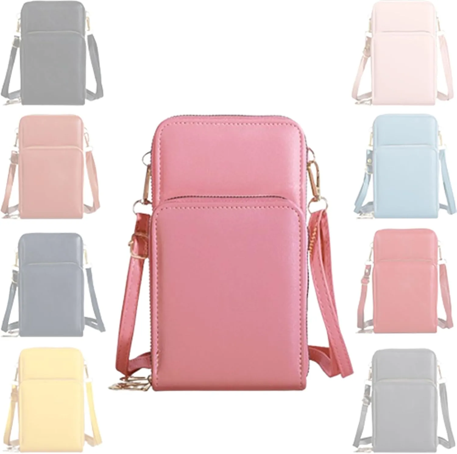 Cherishion Leather Small Cross body Bag, Cherishion Mini Messenger Shoulder Handbag, Fashion Pure Color Mini Cross body Bag