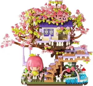 Cherry Blossom Bonsai Tree Building Set Tree House Model Sets for Kids Adults 1475 Pcs Mini Micro Bricks Collectible Creative Gift for Teens Girls 8 (655)