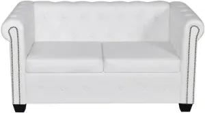 Chesterfield Sofa, Classic Tufted Couch, Elegant Sleeper Sofa, Plush Upholstery for Living Room or Bedroom, Vintage Design, Comfortable Seating, Timeless Living Room Furniture, White