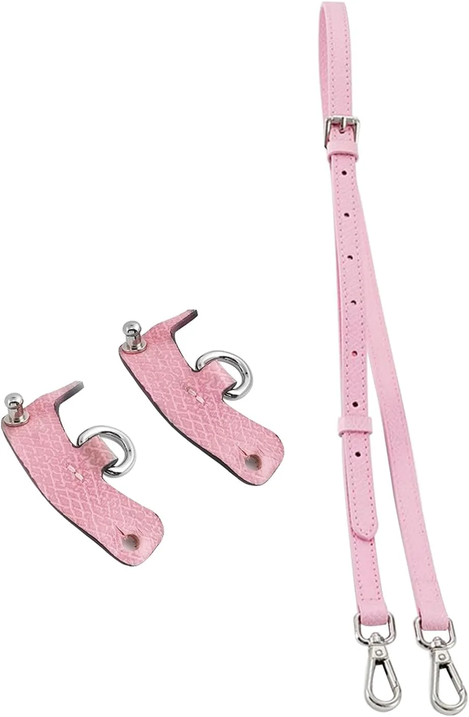 Chispee Bag Strap Set Leather Shoulder Strap Set Bag Transformation Purse Strap Extender Leather Purse Straps Replacement for Crossbody Bag (Pink