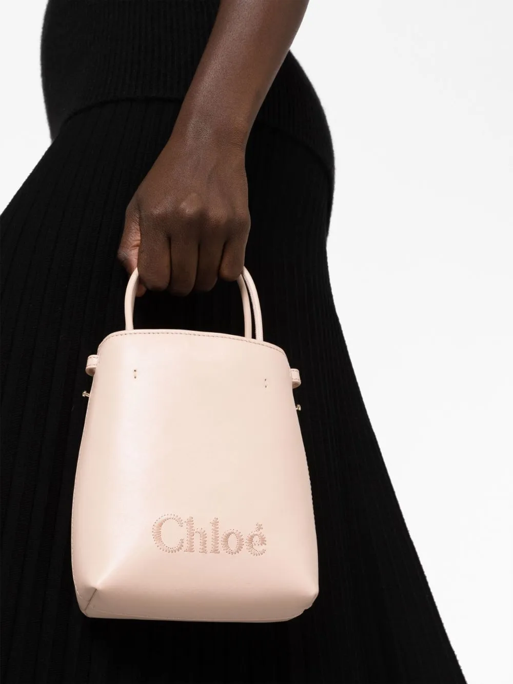 Chloè Chloé Sense Micro Leather Bucket Bag