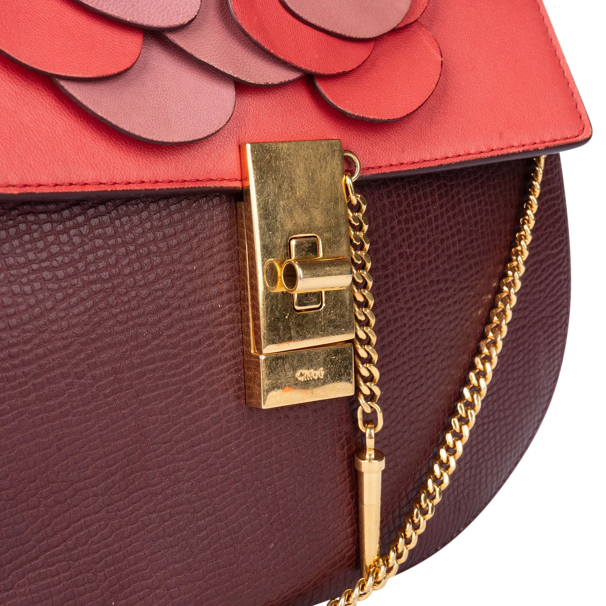 Chloe Leather Flower Printemps Drew Crossbody Bag