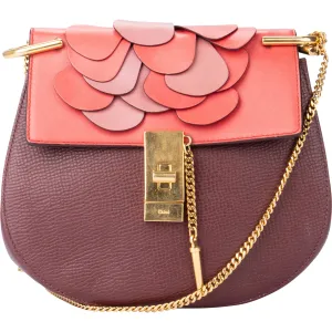 Chloe Leather Flower Printemps Drew Crossbody Bag