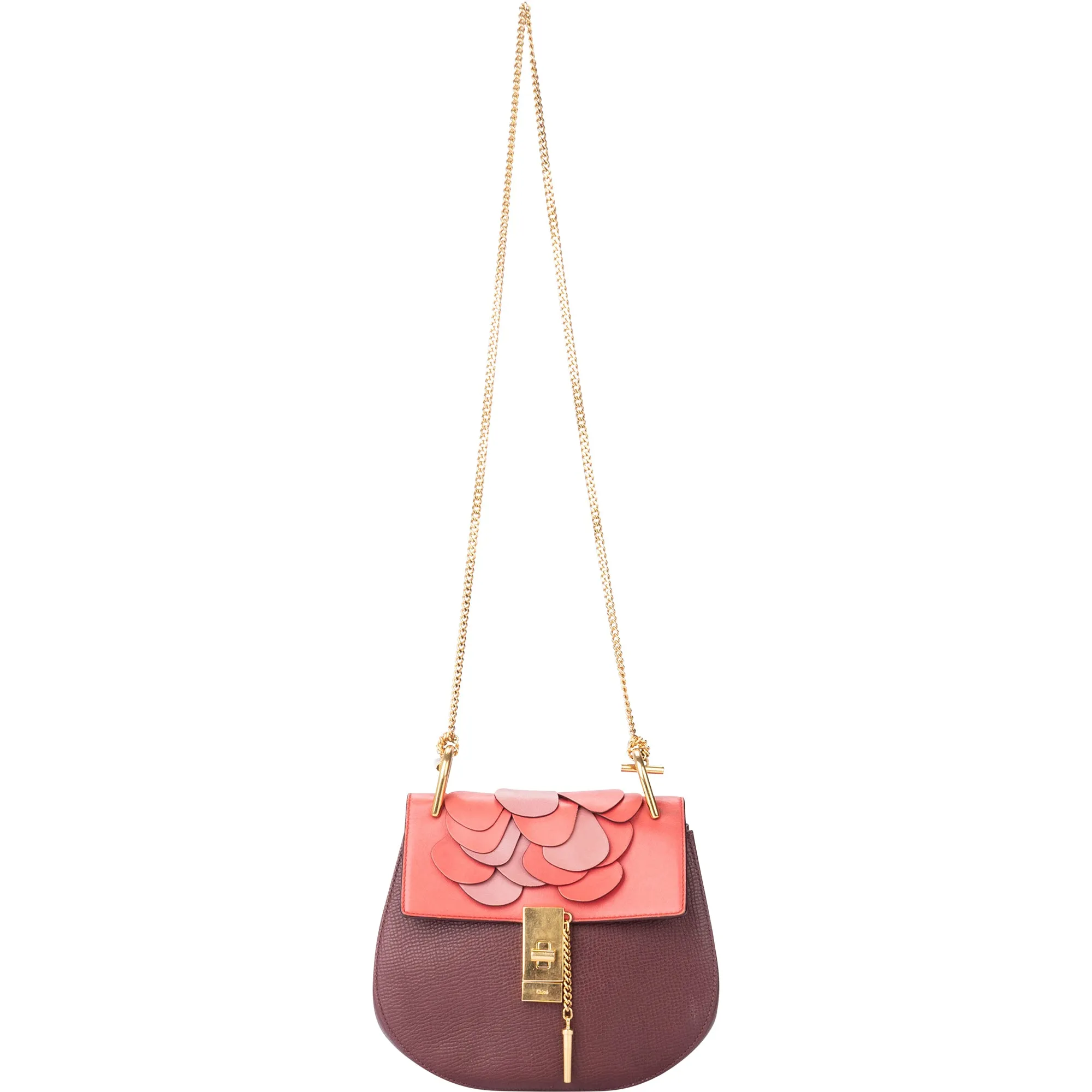 Chloe Leather Flower Printemps Drew Crossbody Bag
