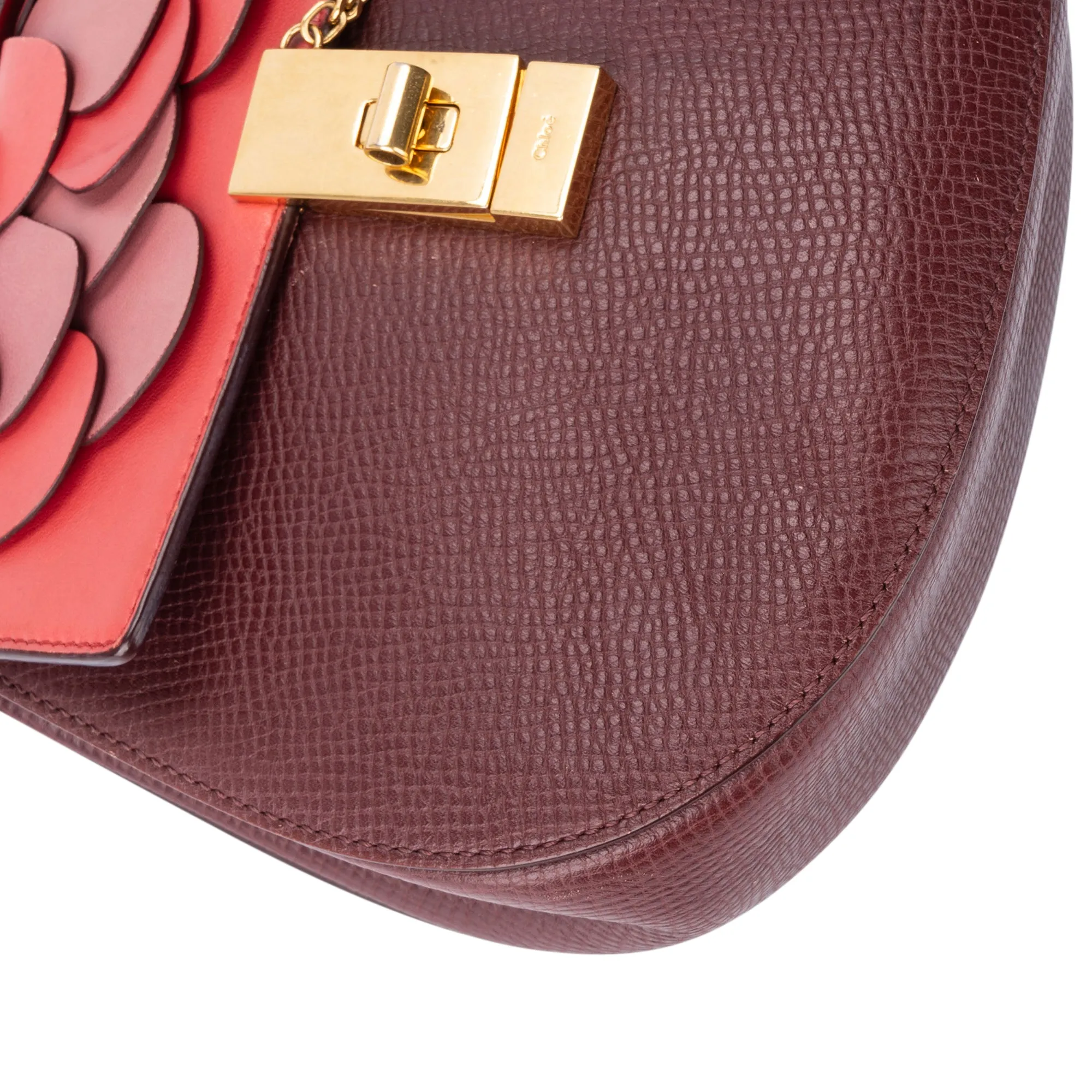 Chloe Leather Flower Printemps Drew Crossbody Bag