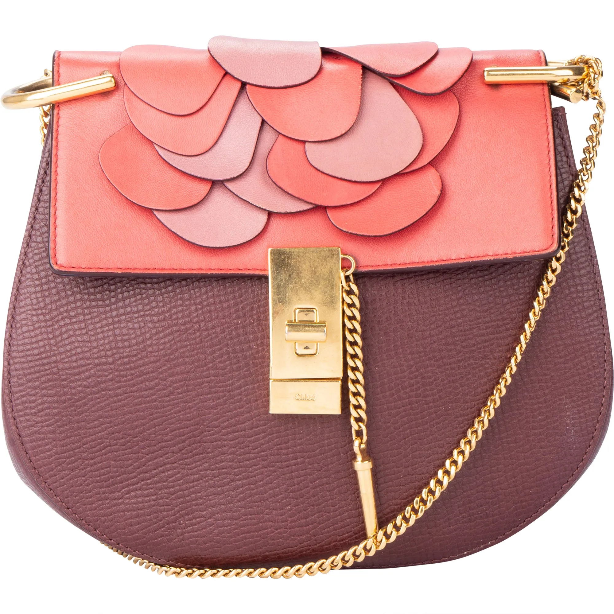 Chloe Leather Flower Printemps Drew Crossbody Bag