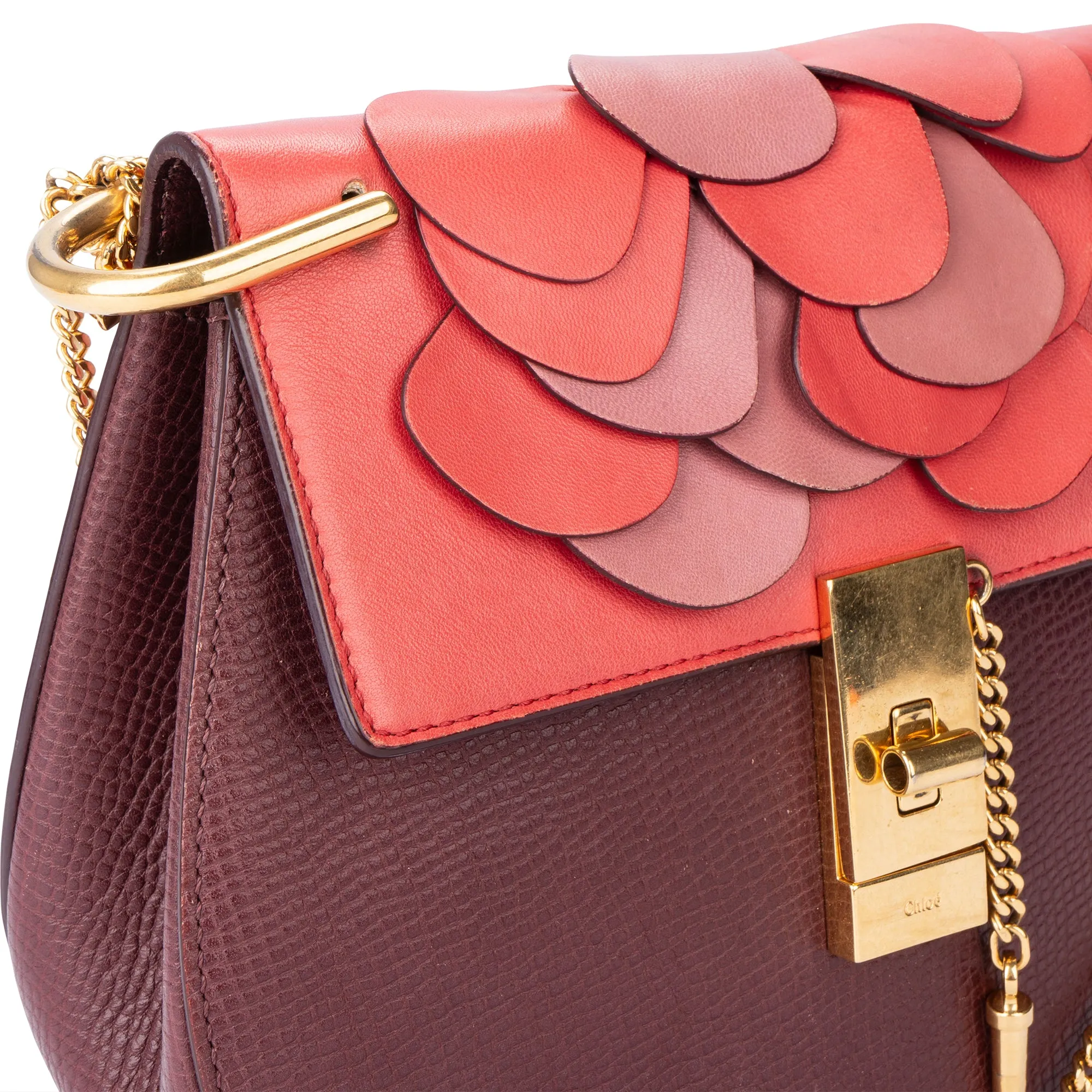Chloe Leather Flower Printemps Drew Crossbody Bag