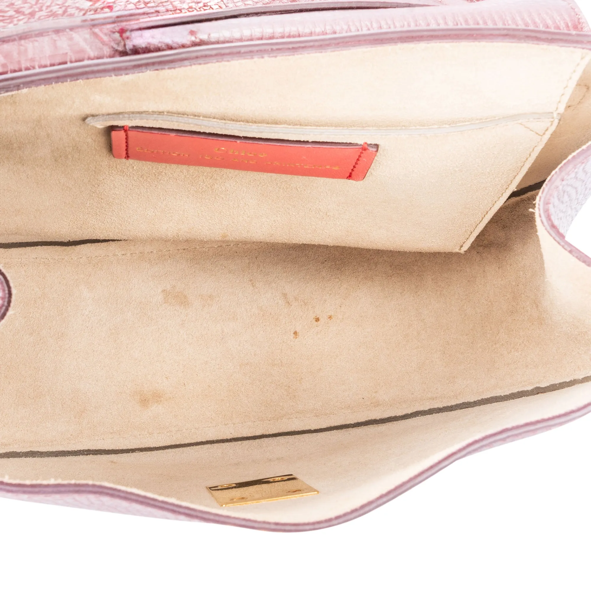 Chloe Leather Flower Printemps Drew Crossbody Bag