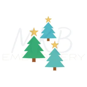 Christmas Tree Star Topper Zig Zag Stitch Applique