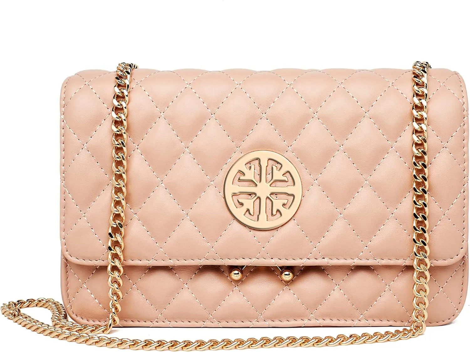 Chrysansmile Quilted Crossbody Bags Genuine Leather Clutch Purses Women's Shoulder Handbags With Chain