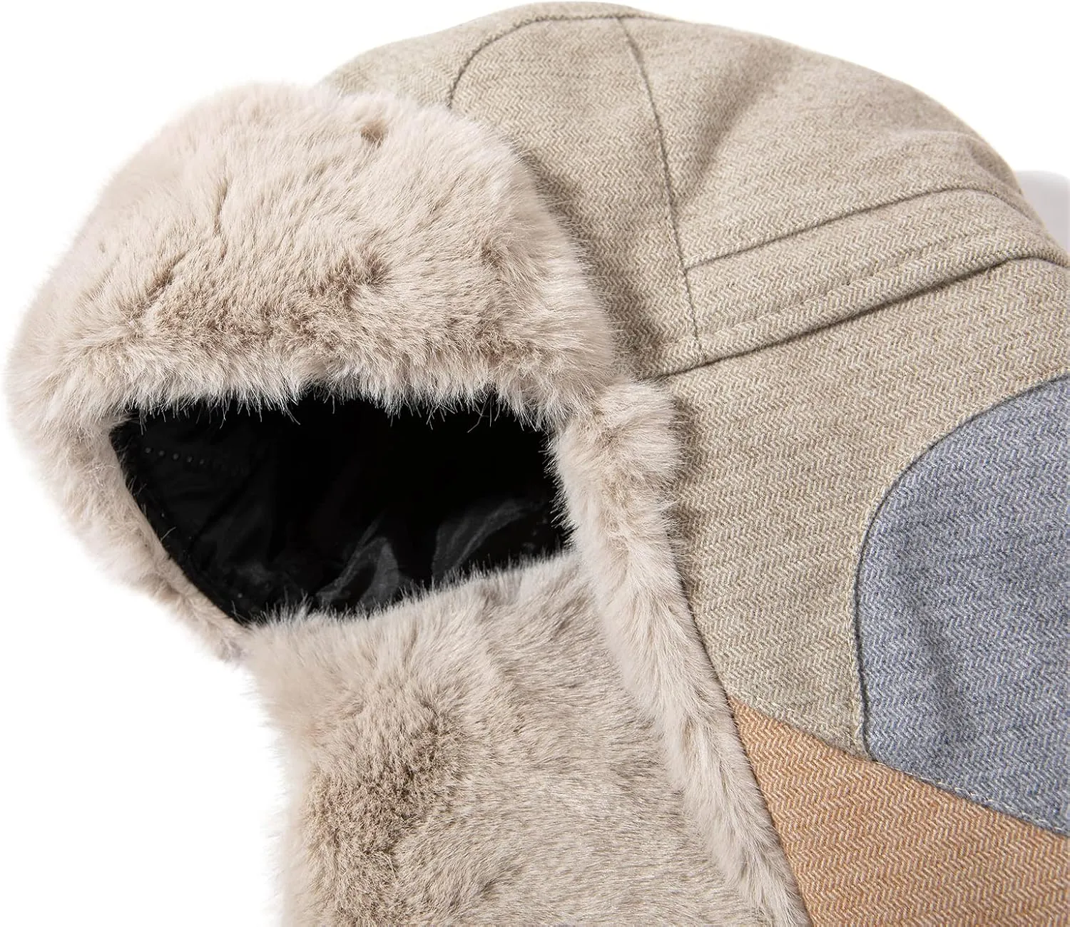CLAPE Winter Trapper Hats Windproof Warm Faux Fur Trooper Hat for Men Women Ushanka Russian Hat Snow Eskimo Hat with Ear Flap