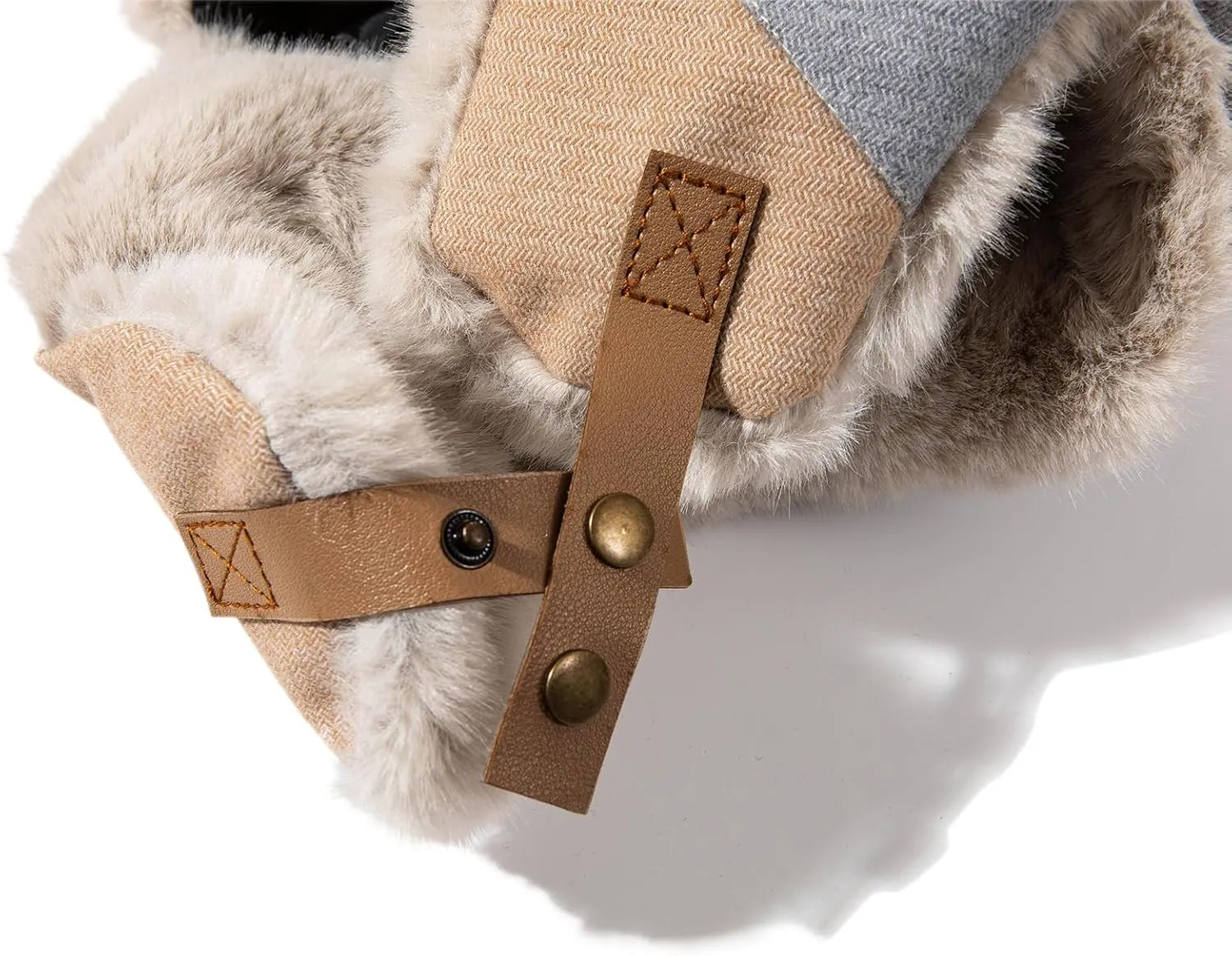 CLAPE Winter Trapper Hats Windproof Warm Faux Fur Trooper Hat for Men Women Ushanka Russian Hat Snow Eskimo Hat with Ear Flap