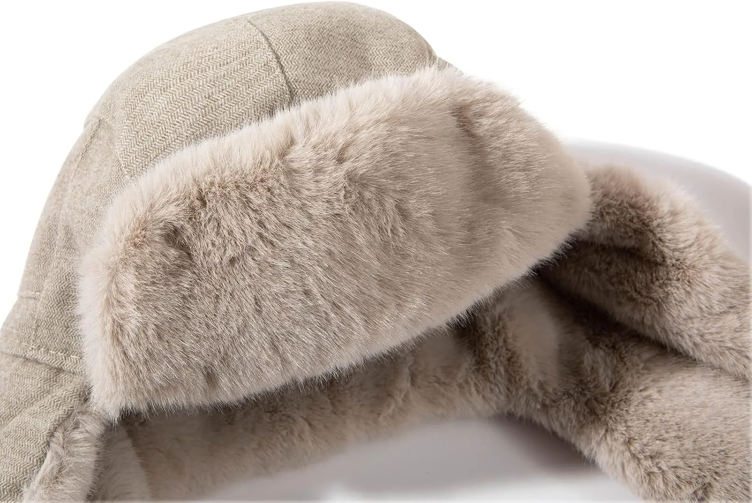 CLAPE Winter Trapper Hats Windproof Warm Faux Fur Trooper Hat for Men Women Ushanka Russian Hat Snow Eskimo Hat with Ear Flap