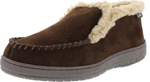 Clarks Men's Andrew Indoor Outdoor Faux Fur Slippers (9 M US, Brown Suede)