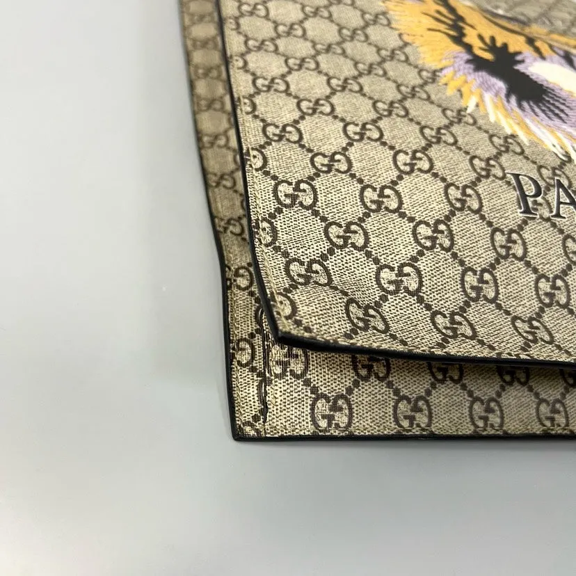 Clean-lined Gucci Tiger Ophidia Bag Rich variety Tote Canvas Beige