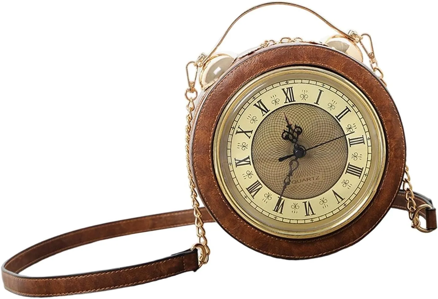Clock Purse Portable Casual Womens Shoulder Bag for Holiday Shopping Traveling