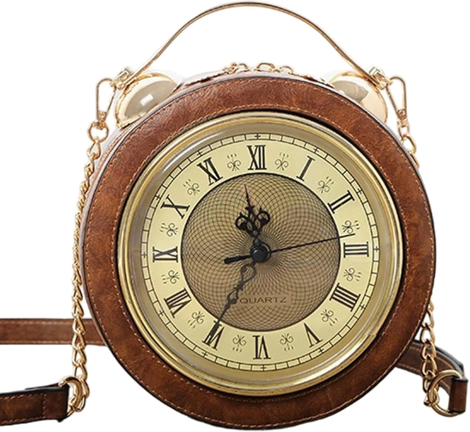 Clock Purse Portable Casual Womens Shoulder Bag for Holiday Shopping Traveling