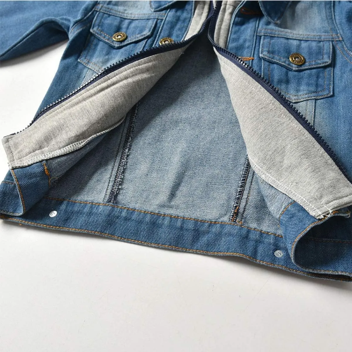 CM C&M WODRO Baby Boys Girls Denim Jacket Kids Toddler Button Down Jeans Jacket Top Coat Outerwear