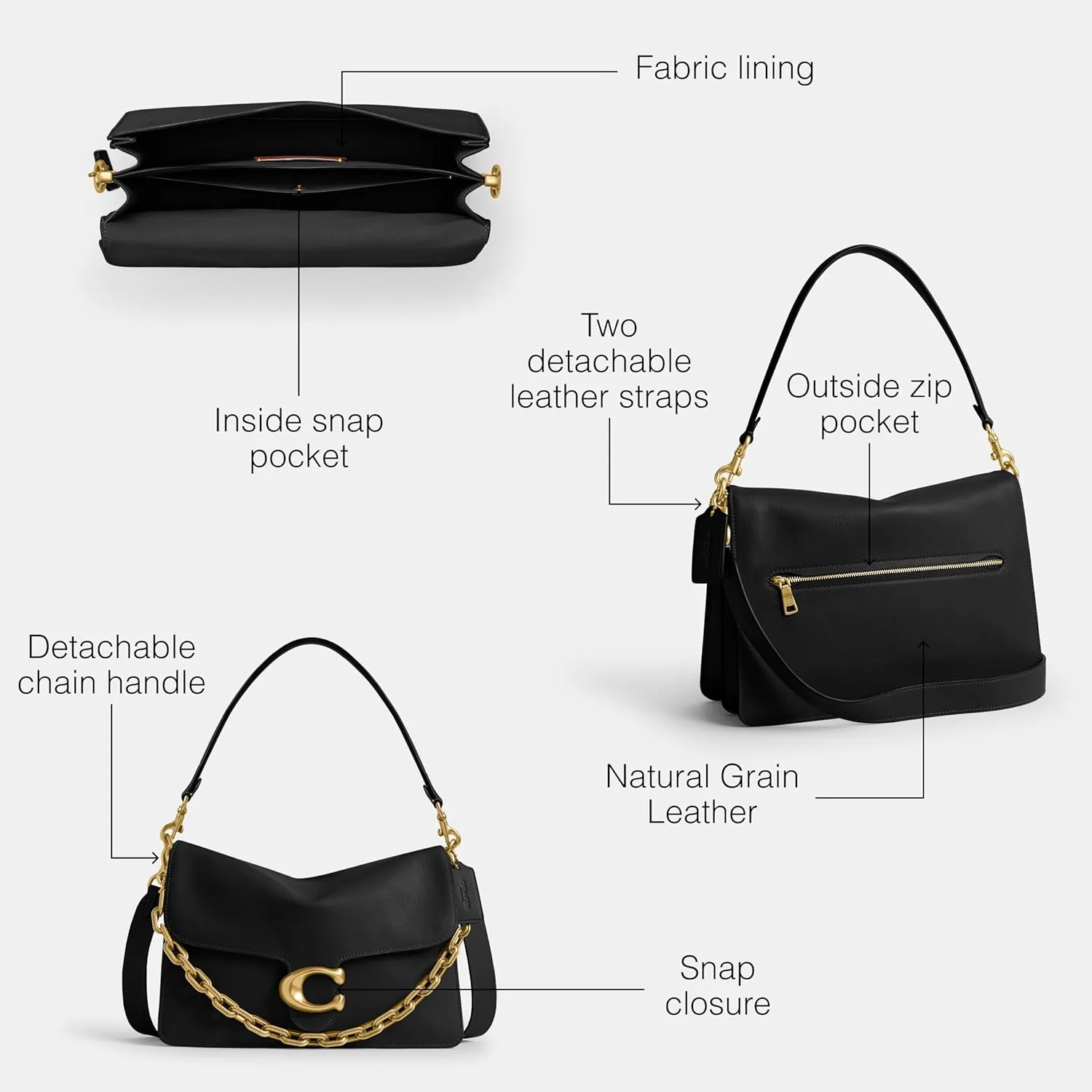 Coach Chain Tabby Shoulder Bag 30