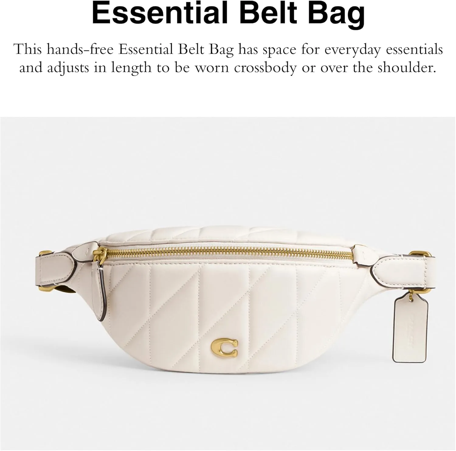 Coach Essential Belt Bag, Chalk