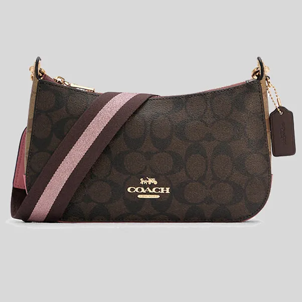 COACH Jes Baguette In Signature Canvas with Detachable Strap for Crossbody Wear
