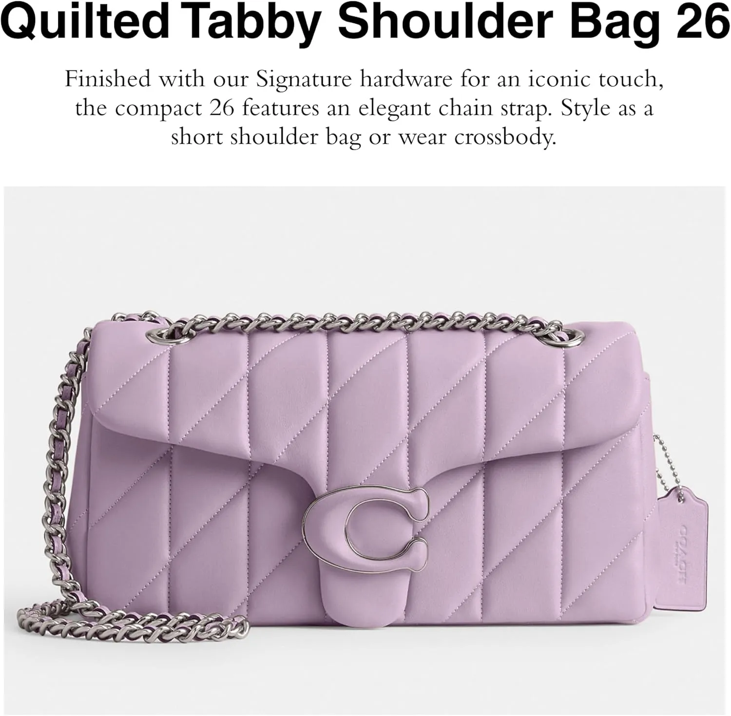 Coach Quilted Tabby Shoulder Bag 26 with Chain