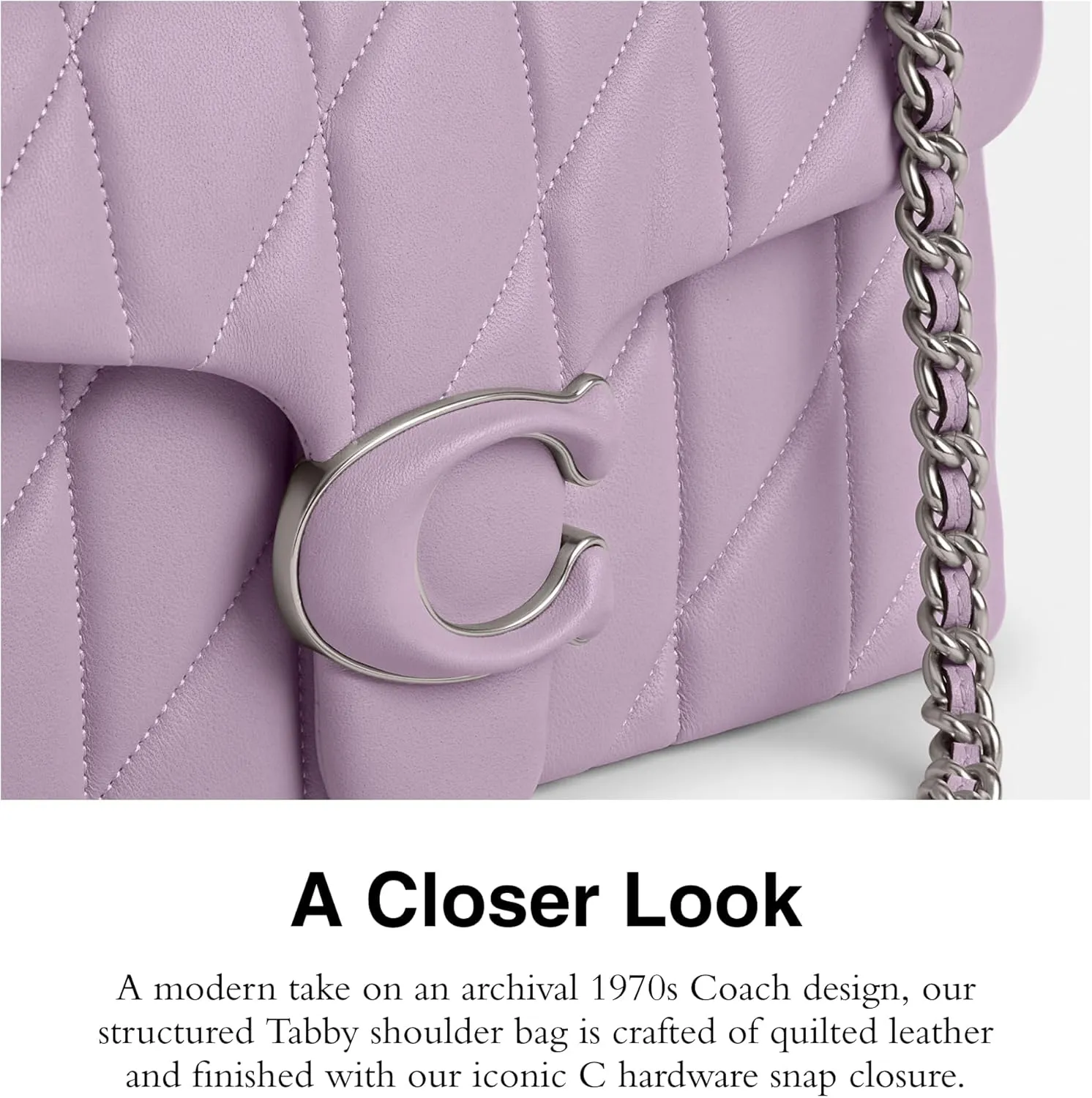 Coach Quilted Tabby Shoulder Bag 26 with Chain