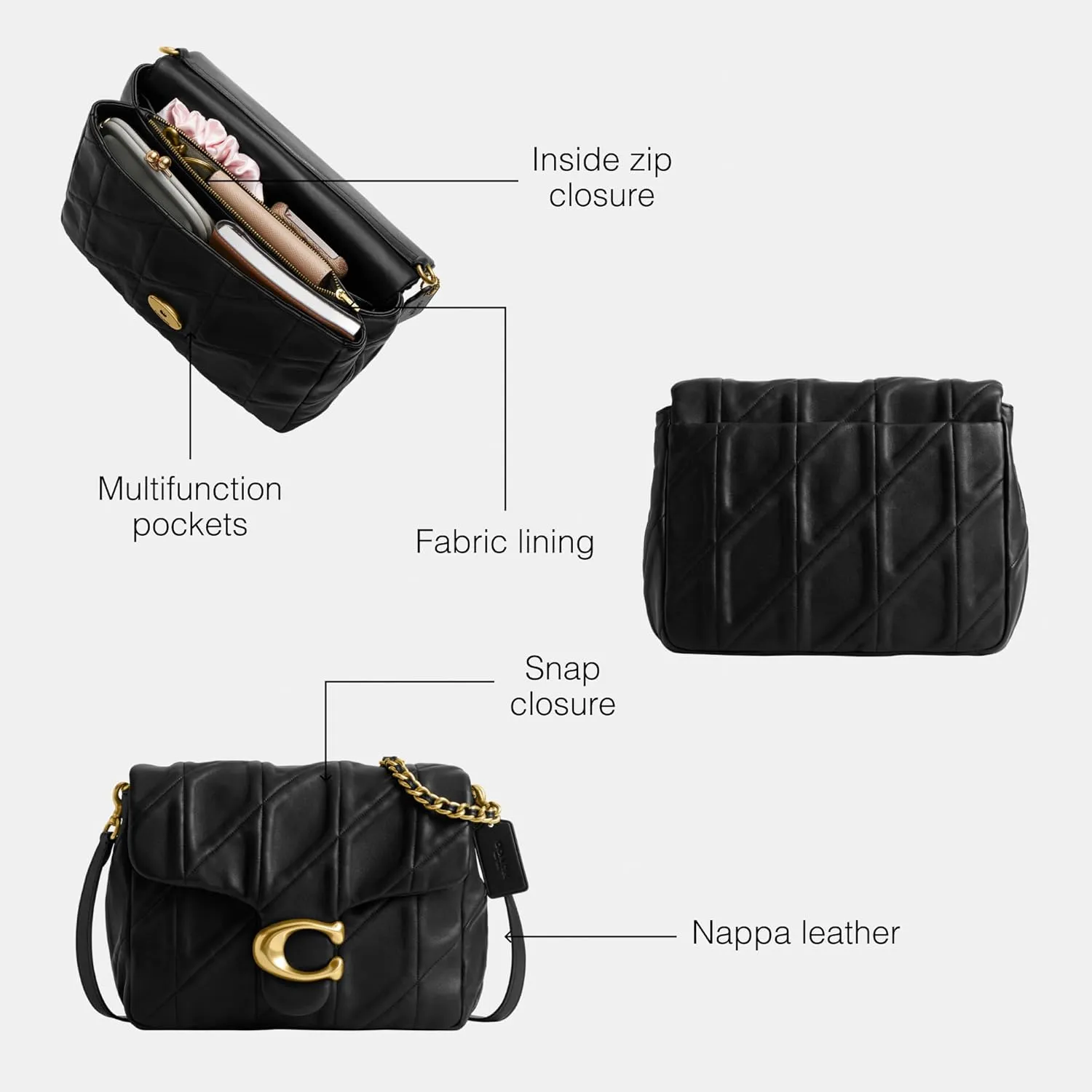 Coach Times Square Tabby Shoulder Bag 26 with Quilting