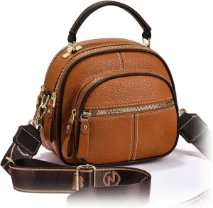 Coefficienta Classic Multifunctional Compartments Adjustable Wide Shoulder Strap Leather Bag, Coefficienta Bag for Women