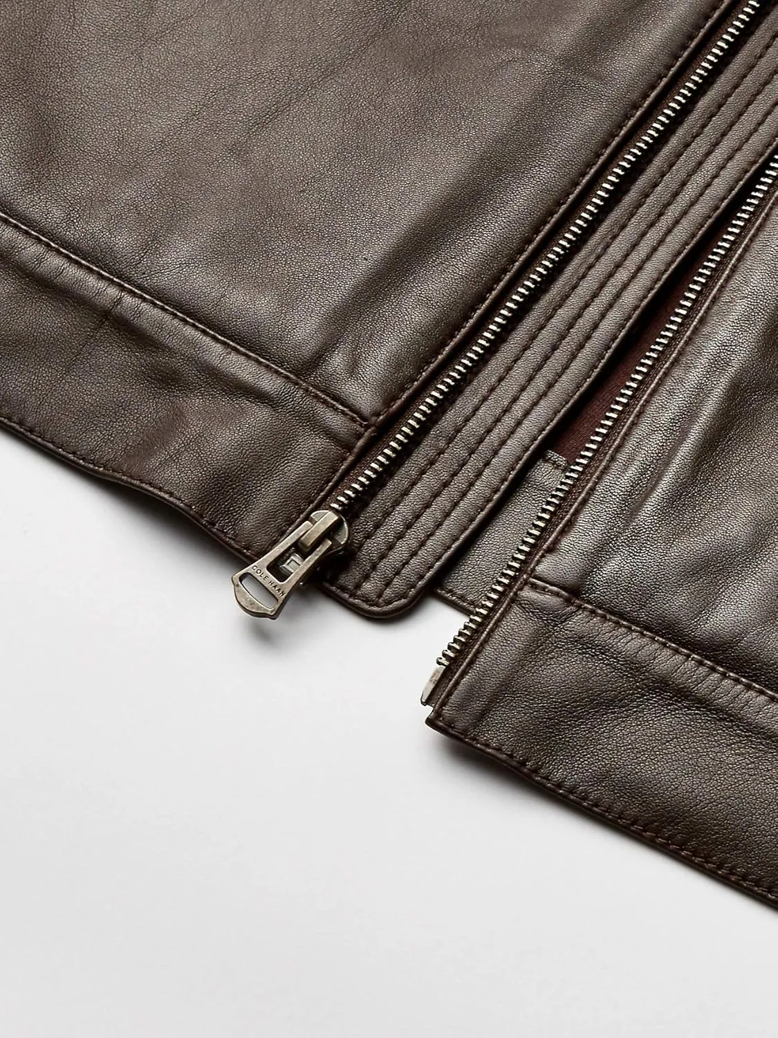 Cole Haan Men's Bonded Leather Moto Jacket
