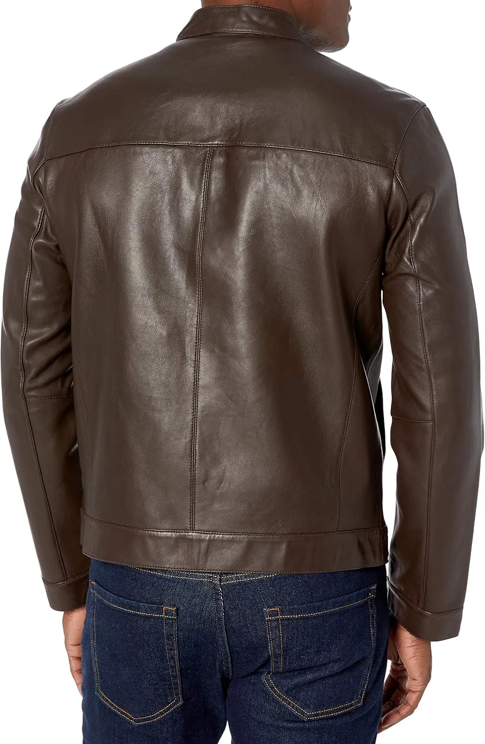 Cole Haan Men's Bonded Leather Moto Jacket