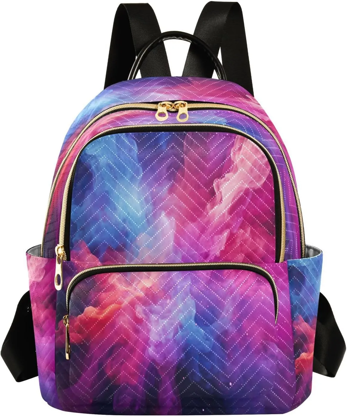 Colorful Galaxy Backpack Purse for Women Fashion Small Mini Daypack Purse for Lady Anti-theft Shoulder Bag for Lady Women