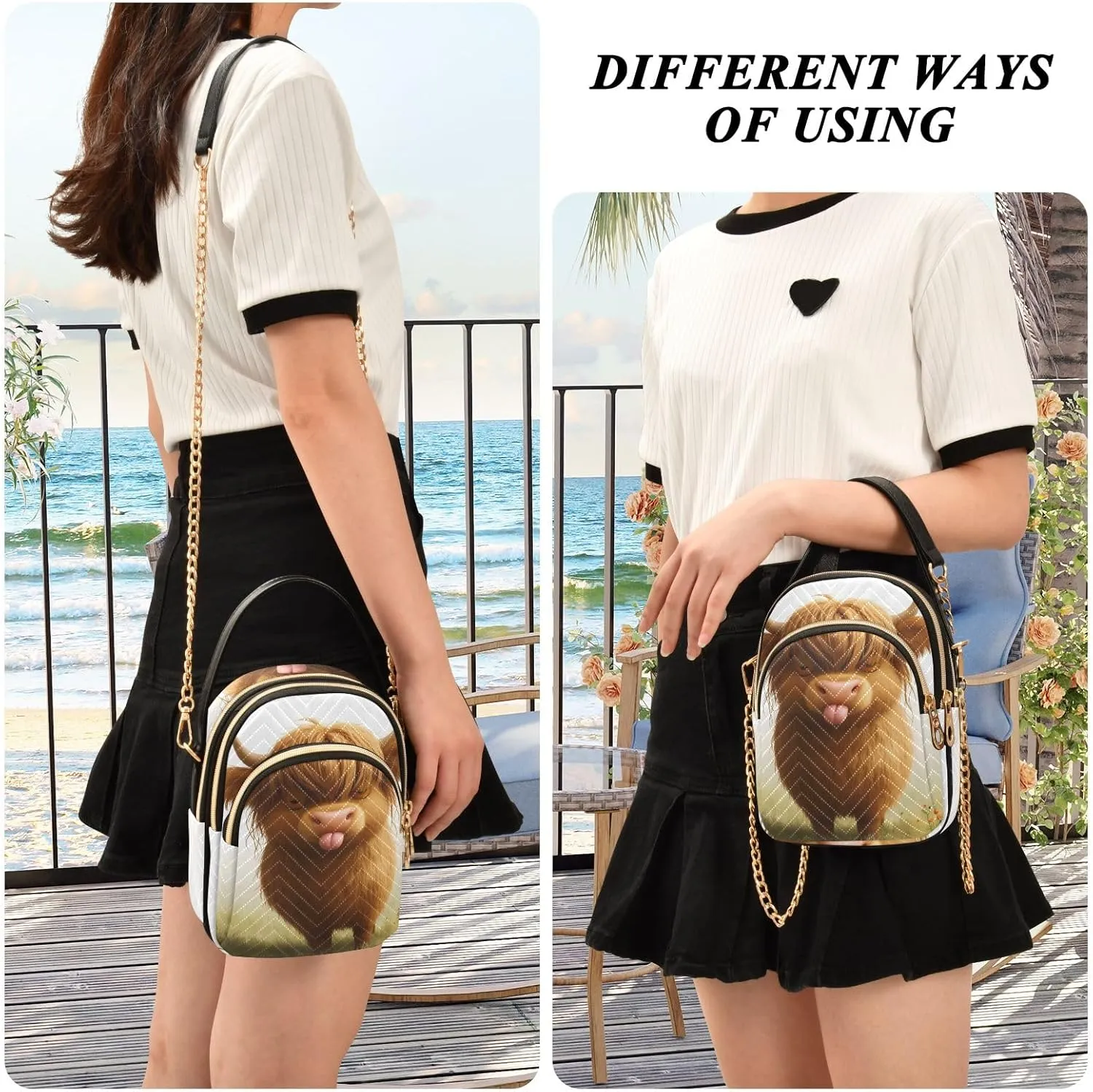 Colorful Small Handbag Crossbody Bag for Women Quilted Bags Shoulder Purse Phone Wallet Chain Bag