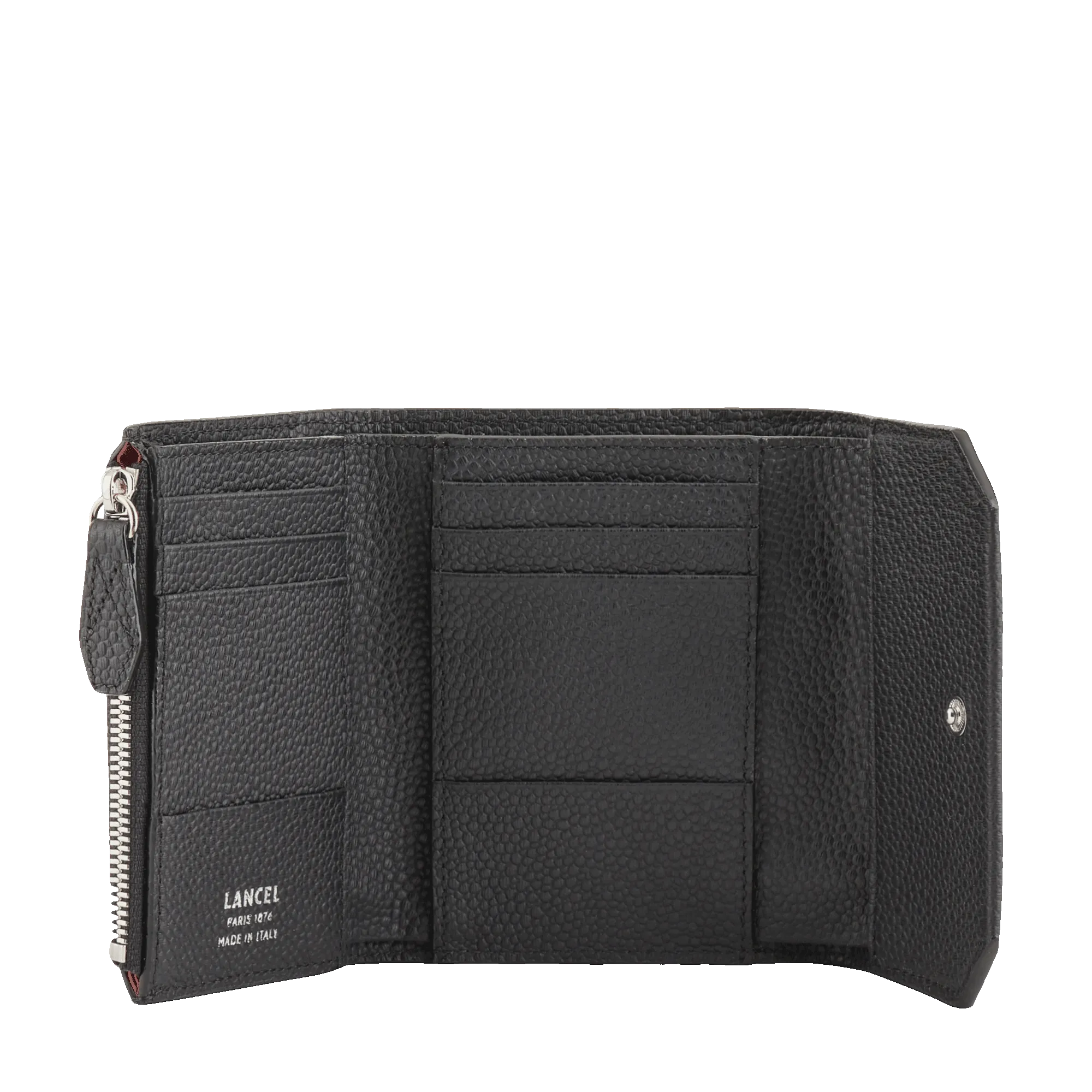 Compact medium wallet with flap