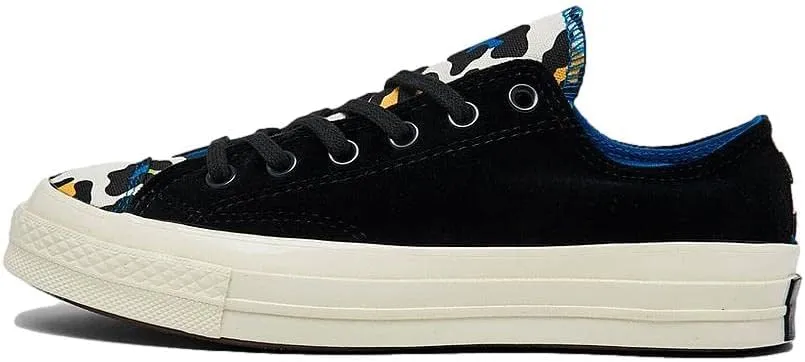 Converse Unisex Chuck Taylor Low 70 OX Black/Kinetic Blue/Animal Mens SZ 4 Womens Sz 6