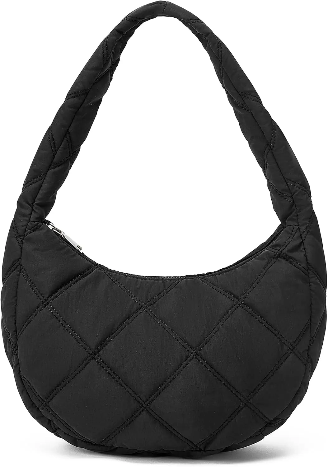 CORALDAISY Women's Handbags and Purses,Small Puffer Crescent Shoulder Bag Sling Bag for Women,Puffy Handbags