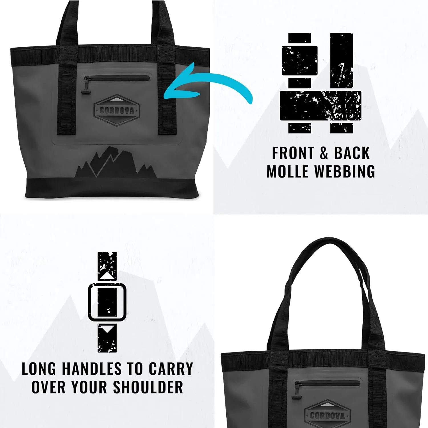 Cordova Outdoors Backcountry Tote - Durable, Added Storage, Easy to Haul Non-Insulated Ballistic Nylon