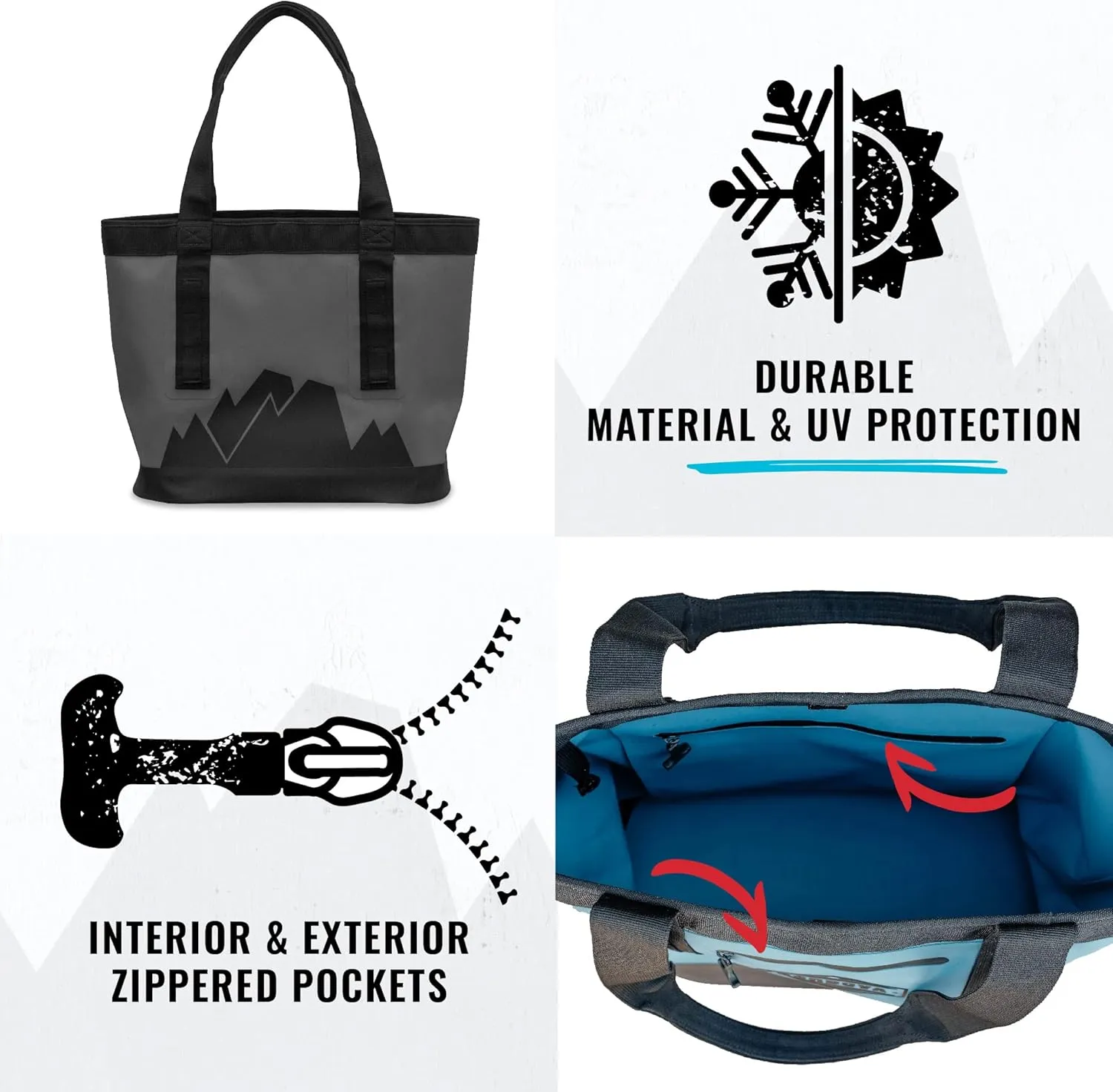 Cordova Outdoors Backcountry Tote - Durable, Added Storage, Easy to Haul Non-Insulated Ballistic Nylon