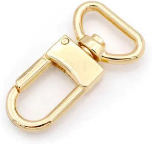 CRAFTMEMORE 4pcs Swivel Snap Hook Push Gate Lobster Clasps Quality Clips Bag Charm for Replacement Craft Lanyard Purse Making SC49 (18 mm, Gold)
