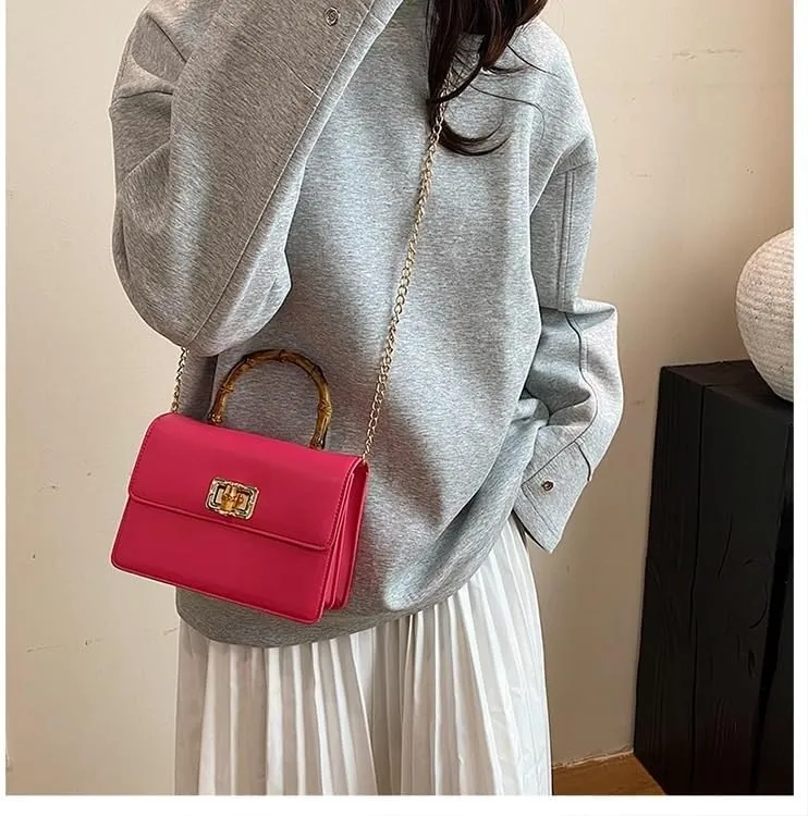 cross-body bag Premium Bamboo Shoulder Bag
