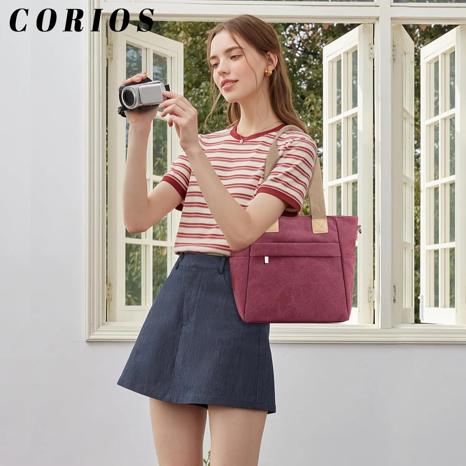 Crossbody Bag for Women Canvas Handbag Casual Top Handle Bag Large Shoulder Bag Tote Bag Satchel Bag