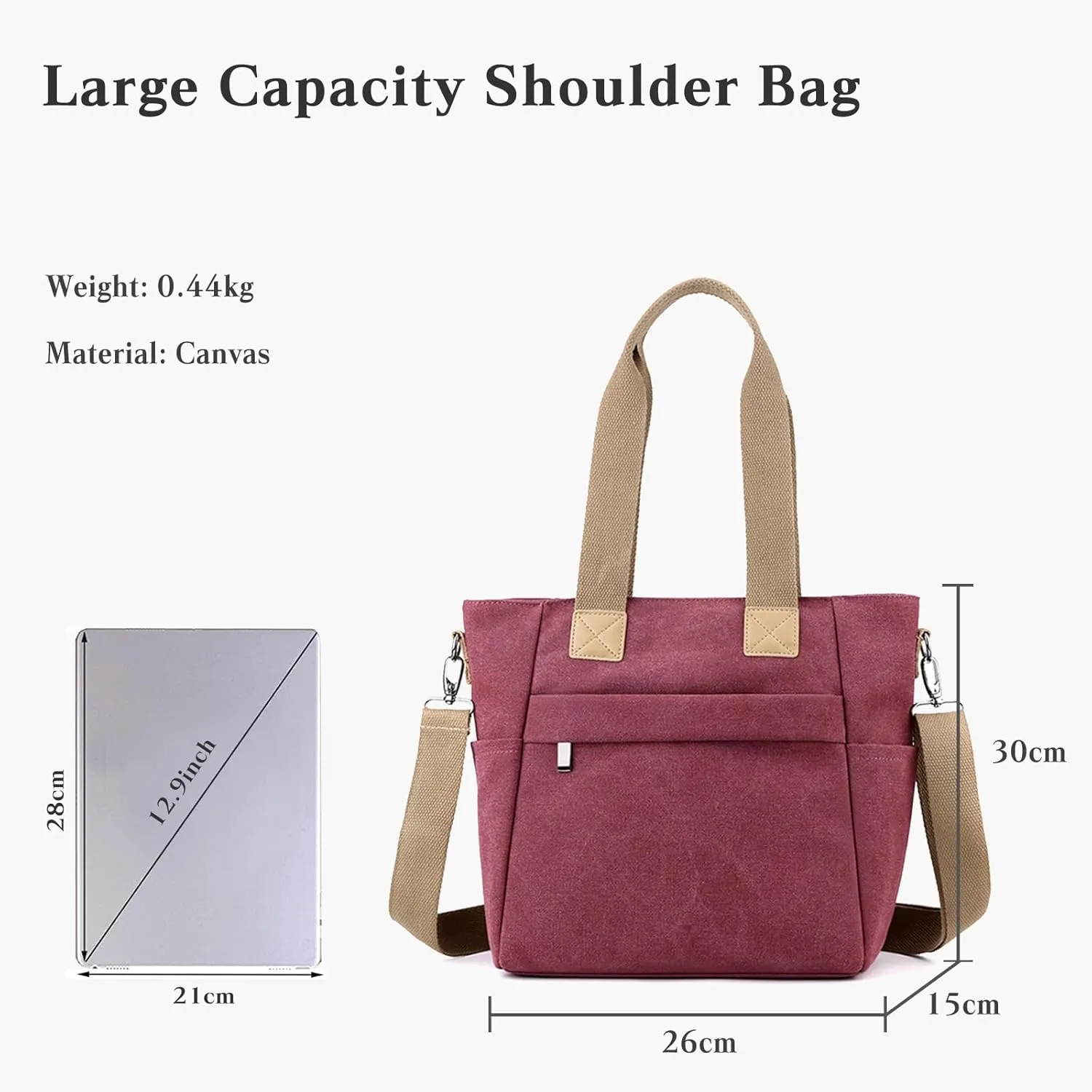 Crossbody Bag for Women Canvas Handbag Casual Top Handle Bag Large Shoulder Bag Tote Bag Satchel Bag