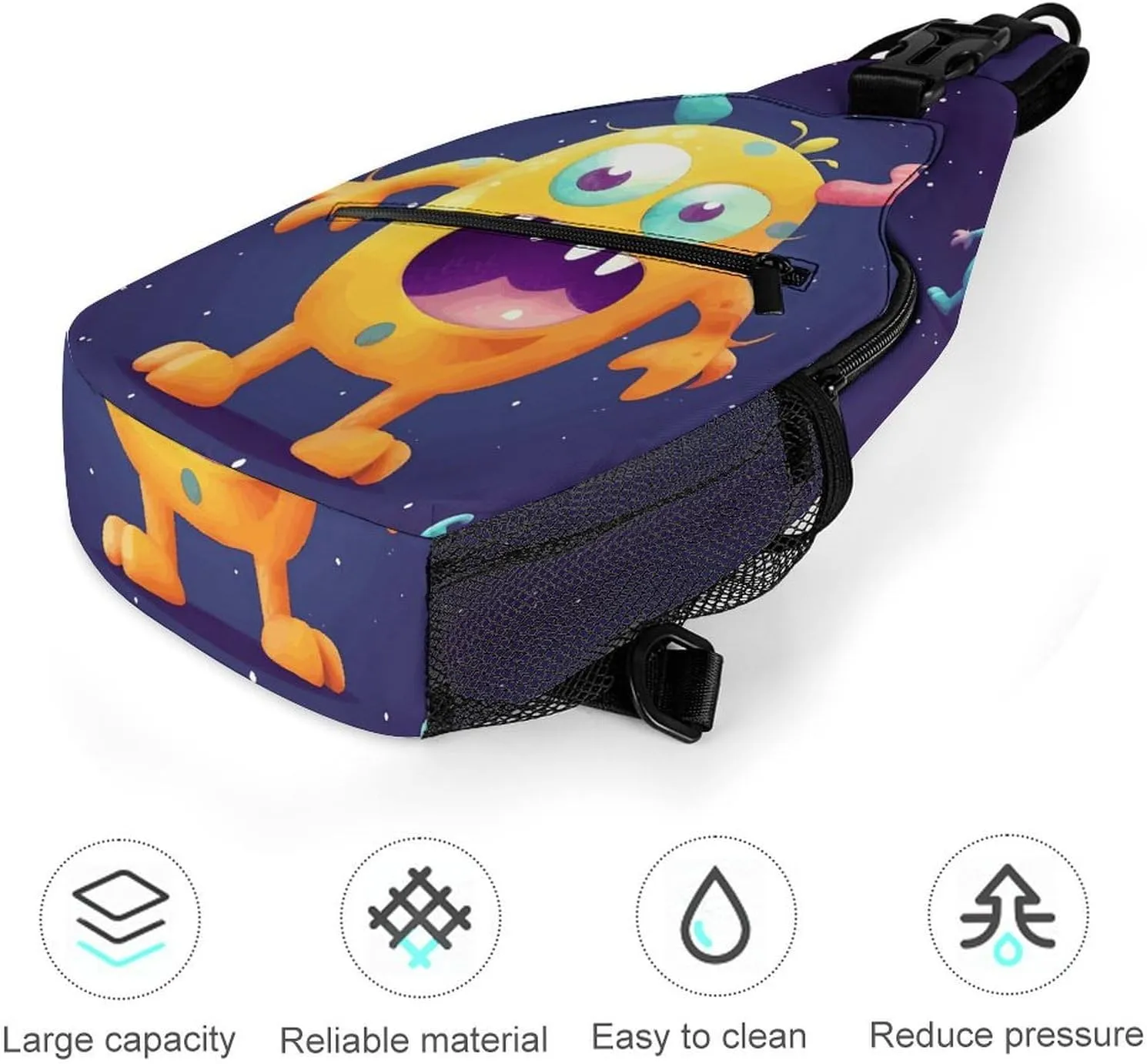 Crossbody Bag for Women Men Chest Bag Cartoon Alpaca Cute Animal Sling Bag Crossbody Shoulder Bag Sling Backpack