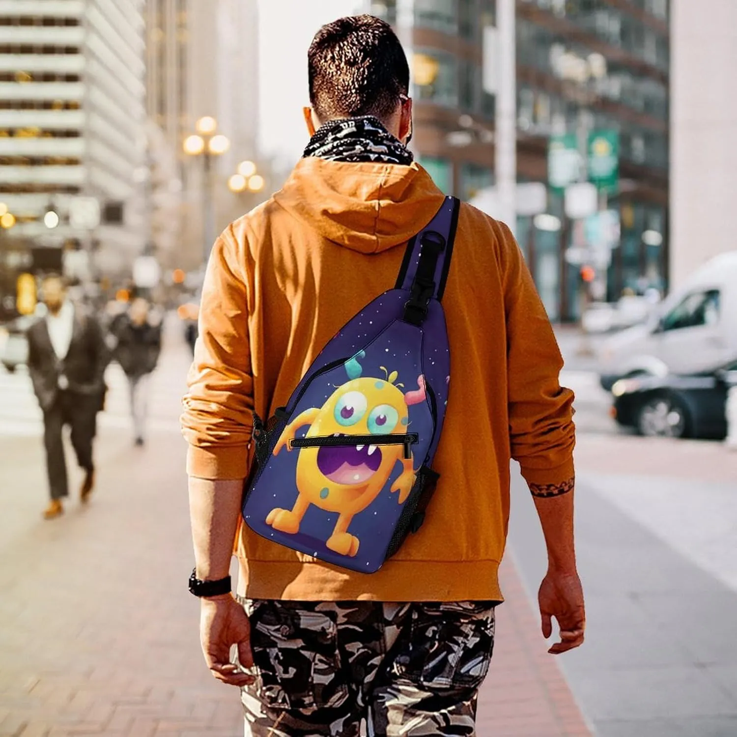 Crossbody Bag for Women Men Chest Bag Cartoon Alpaca Cute Animal Sling Bag Crossbody Shoulder Bag Sling Backpack
