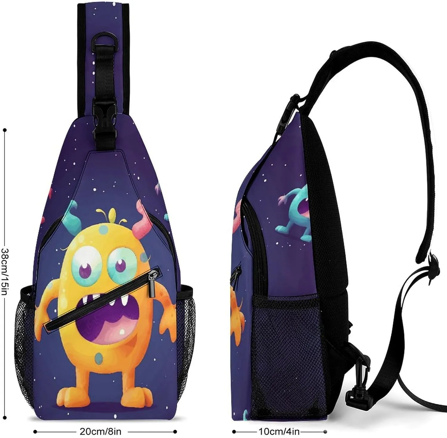 Crossbody Bag for Women Men Chest Bag Cartoon Alpaca Cute Animal Sling Bag Crossbody Shoulder Bag Sling Backpack
