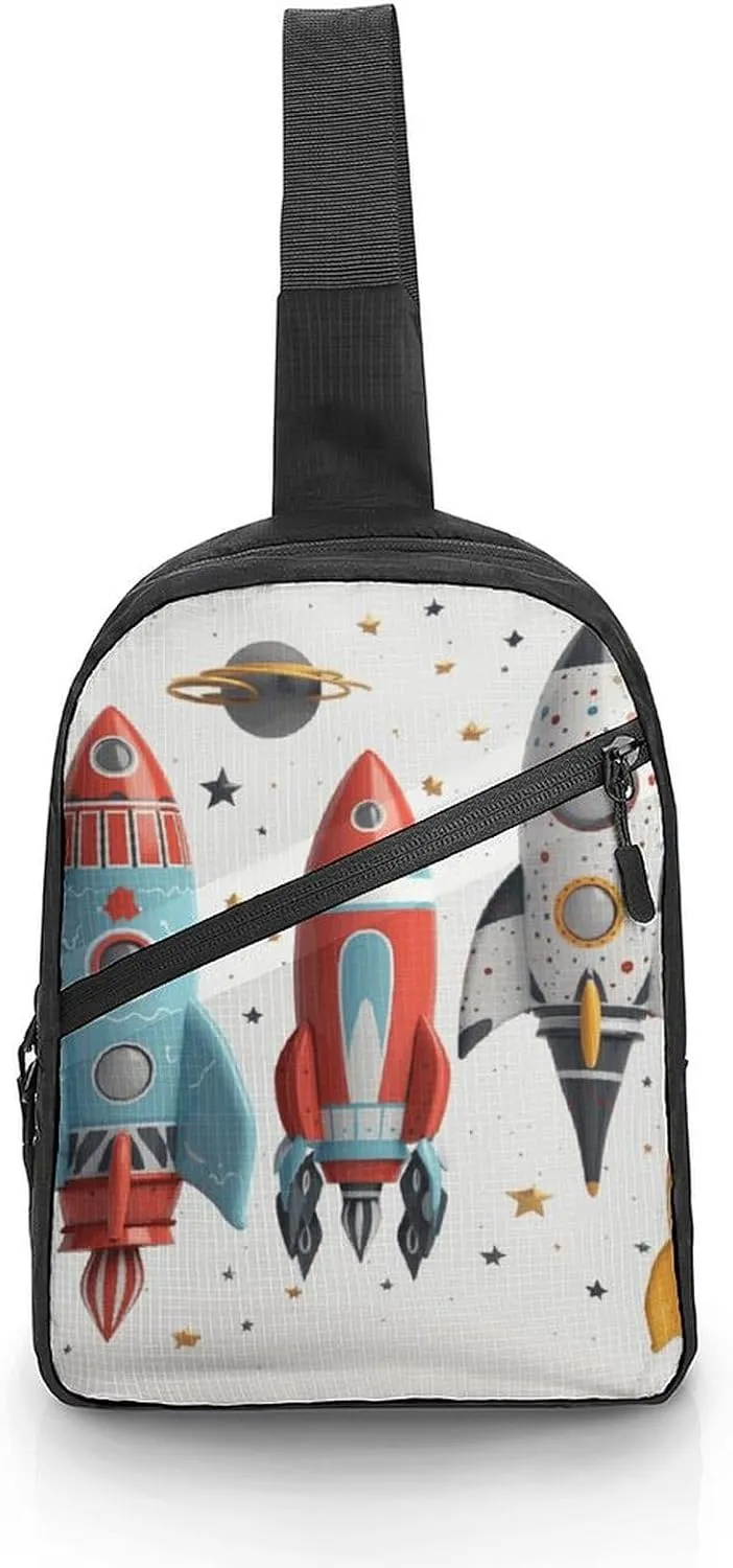 Crossbody Bag for Women Men Chest Bag Cartoon Santa Claus Sling Bag Crossbody Shoulder Bag Sling Backpack